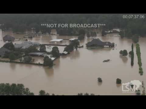 8-13-16 Denham Springs, LA Extreme Flooding! Chopper Footage