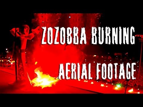 Zozobra Burns 2013 - Aerial drone video