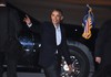 President Barack Obama waves as he arrives at Marine Corps Air Station Miramar  Sunday, Oct. 23, 2016 in San Diego.