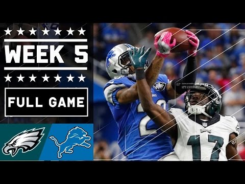 Philadelphia Eagles vs Detroit Lions Full Game Week 5 NFL Replay - October 09, 2016