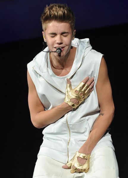 Justin Bieber performing on "Believe Tour" in October 20, 2012.