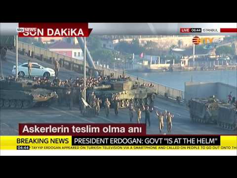 Soldiers Involved In Turkey Coup Surrender In Istanbul