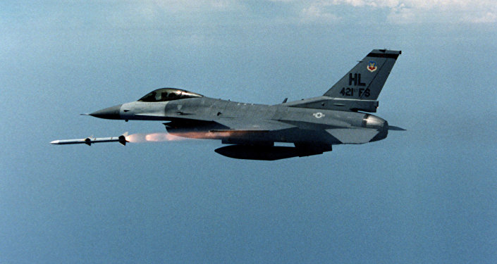 US air force F-16 jet fighter