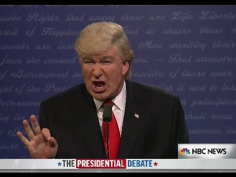 Alec Baldwin's Trump Calls Out "Rigged" Election in 'SNL's' Tom Hanks-Moderated Debate