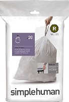 simplehuman Custom Fit Trash Can Liner R, 10 L / 2.6 Gal, 20-Count