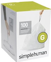 simplehuman Custom Fit Trash Can Liner G, 30 L /8 Gal, 100-Count Box