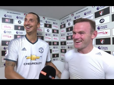 Bournemouth 1-3 Man Utd - Zlatan Ibrahimovic & Wayne Rooney Post Match Interview