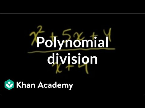 Polynomial division | Polynomial and rational functions | Algebra II | Khan Academy