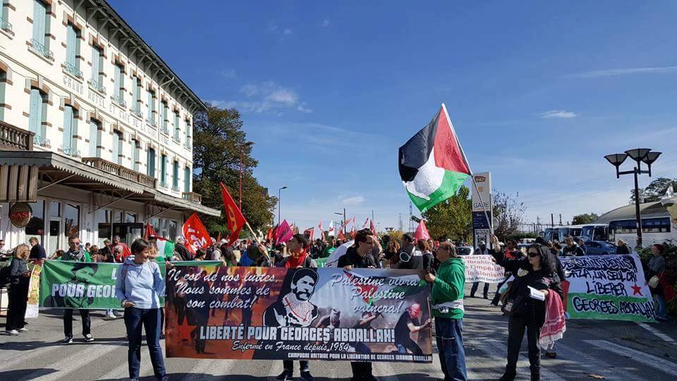 March to Lannemezan Prison demands freedom for Georges Abdallah after 32 years