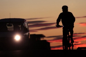 The challenge to low-light riding is improving one's visibility. 