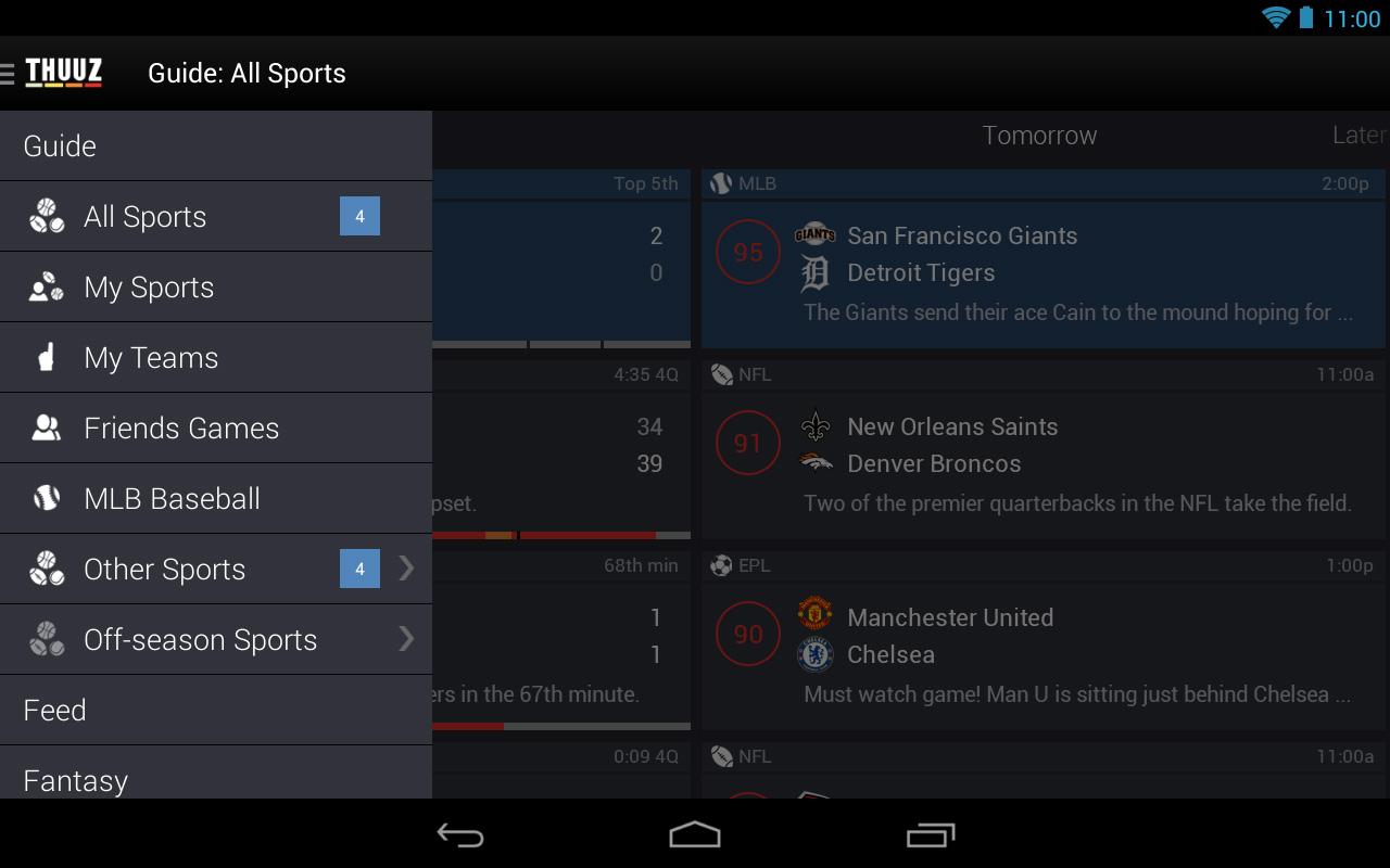    Thuuz Sports- screenshot  