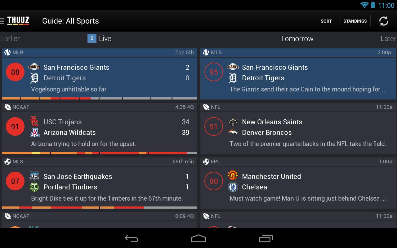    Thuuz Sports- screenshot  