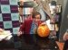 Alan signs our Partridge pumpkin Picture: Louisa Baldwin