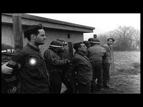 Military police execute German spies in Belgium. HD Stock Footage