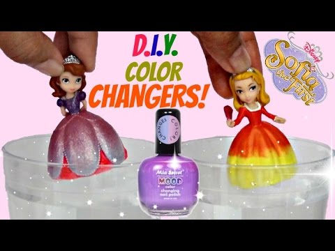 D.I.Y. Princess Sofia The First & Amber Dress Make-over / Do it Yourself Nail Mood Polish / TUYC