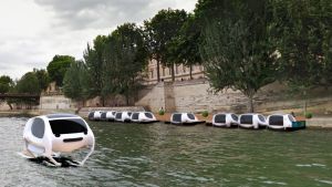 The 'flying' river taxi, the Sea Bubble.