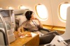 Emirates A380 business class flat bed.