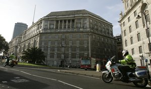 File - A general view of the headquarters of Britain's internal security service MI5, in London Friday Nov. 10, 2006.