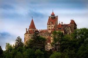 Bran Castle near Brașov, sometimes advertised as "Dracula's castle".