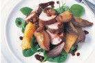 Roast pork fillets with pear & spinach