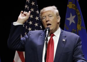 In a Sunday, Oct. 30, 2016 file photo, Republican presidential candidate Donald Trump speaks at a rally, in Las Vegas.