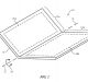 An image from the patent application shows a folding iPhone.