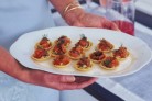 Gravlax, fennel and horseradish canapes