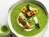 Green soup with crispy lemongrass tofu