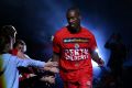 PERTH, AUSTRALIA - OCTOBER 21: Andre Ingram of the Wildcats runs onto the court during the round three NBL match between ...