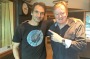 Todd Sampson in the 3AW studio with Denis Walter.