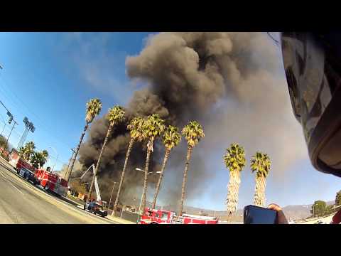 CRAZY BOWLING ALLEY FIRE IN SAN BERNARDINO, CA