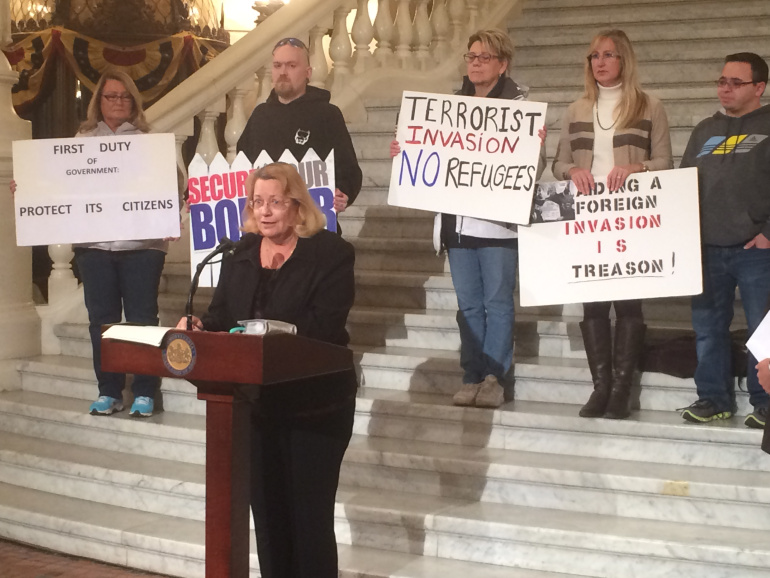 Anti-Refugee Rally Harrisburg Nov. 20, 2015