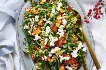 Sweet potato, green bean and barley salad