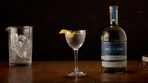 Distiller's Strength Gin from Archie Rose comes in at 52.4 per cent alcohol.