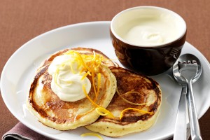 Citrus ricotta pancakes