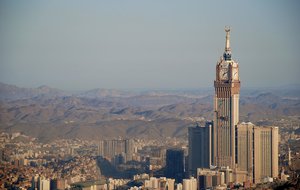 Mecca - Saudi Arabia - Abraj Al Bait Towers - Makkah Royal Clock Tower, A Fairmont Hotel.