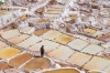 Salt mines in Maras, Peru.