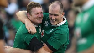 Donnacha Ryan and Devin Toner celebrate