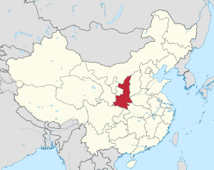 Shaanxi is highlighted on this map