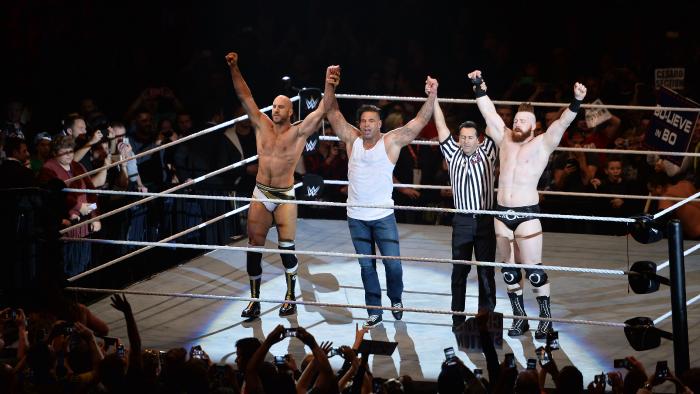 Cesaro, Tim Wiese and Sheamus.