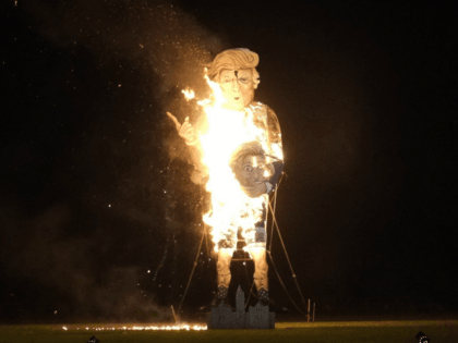 PICTURES: Huge Donald Trump Effigy Burned in England