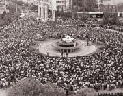 Demonstrators gather in central Gwangju