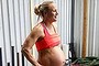 Caley Reece does not think pregnancy is an excuse to stop training.