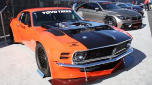 Muzilla: a cross between a 2010 Nissan GT-R and a 1970 Ford Mustang at the 2016 SEMA Show.