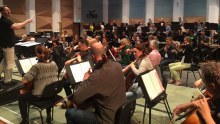 Melbourne Symphony Orchestra musicians go through their paces.