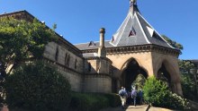 People touring Mortuary Station in Sydney. 