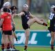 All smiles: Jobe Watson returns to training for the Bombers