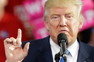 Republican presidential candidate Donald Trump speaks during a campaign rally in Raleigh, N.C., Monday, Nov. 7, 2016. ...