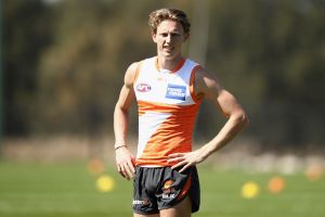 Lachie Whitfield trains with the Greater Western Sydney Giants.