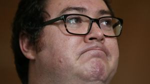 George Christensen delivers his own press conference at Parliament House after the government backed down on super reforms.